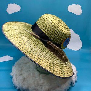 Plasma Beamz Tan Green Gray Tie-Dyed Upcycled Hat